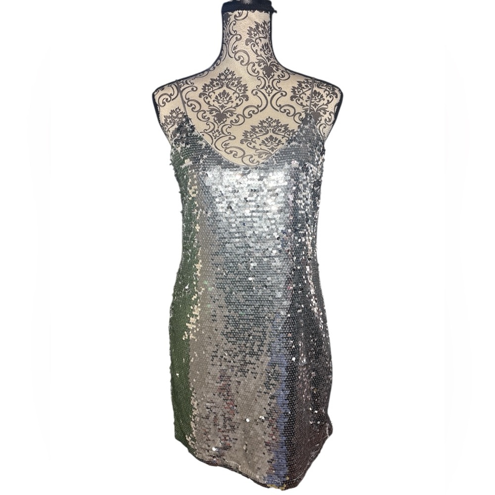 Forest Lily Silver Sequin Dress with Jacket - Picture 6 of 16